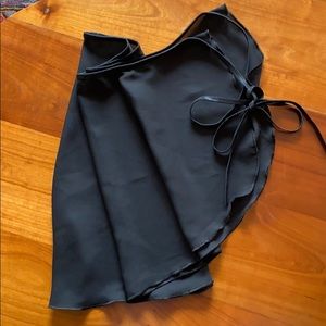 Sheer dance wrap skirt